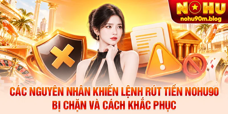 Các nguyên nhân khiến lệnh rút tiền Nohu90 bị chặn và cách khắc phục